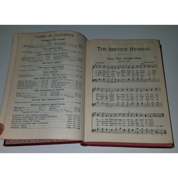 The Service Hymnal 1952 Hardcover Book Music Hope Publishing AS IS SHOWS WEAR - Picture 7 of 8